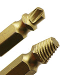 Estrattore di viti 4 in 1 per punte da trapano Strumento per rimuovere bulloni rotti (1#, 2#, 3#, 4#), con custodia in plastica, Gold s2, Gold 4341, 4341, s2