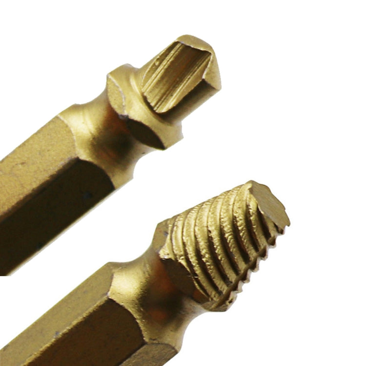 Estrattore di viti 4 in 1 per punte da trapano Strumento per rimuovere bulloni rotti (1#, 2#, 3#, 4#), con custodia in plastica, Gold s2, Gold 4341, 4341, s2