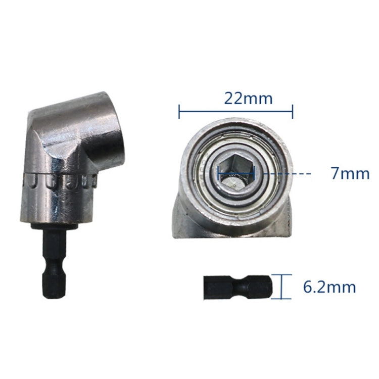 Adattatore per presa per cacciavite magnetico esagonale da 7 mm con estensione punta per trapano ad angolo retto da 105 gradi, Short Type, Long Type