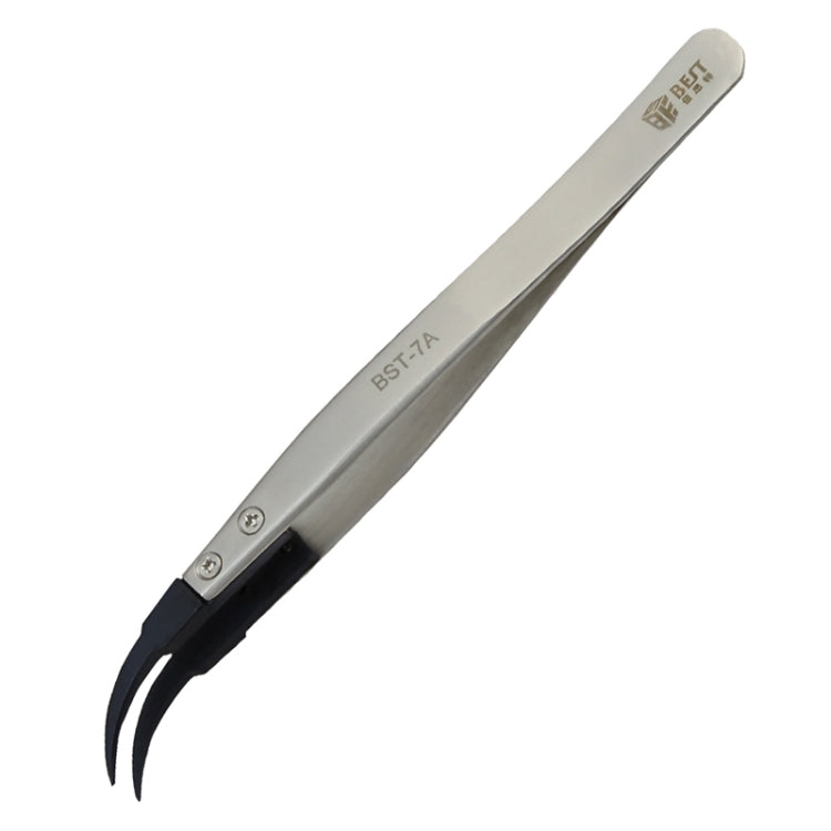 BEST BST-7A Curved Head Tweezers for Cell Phone and Computer Repair, BST-7A