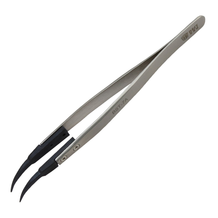 BEST BST-7A Curved Head Tweezers for Cell Phone and Computer Repair, BST-7A