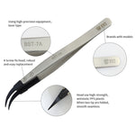 BEST BST-7A Curved Head Tweezers for Cell Phone and Computer Repair, BST-7A
