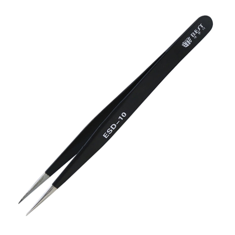 BEST ESD Stainless Steel Precision Anti-Static Tweezers BST-10, BST-10