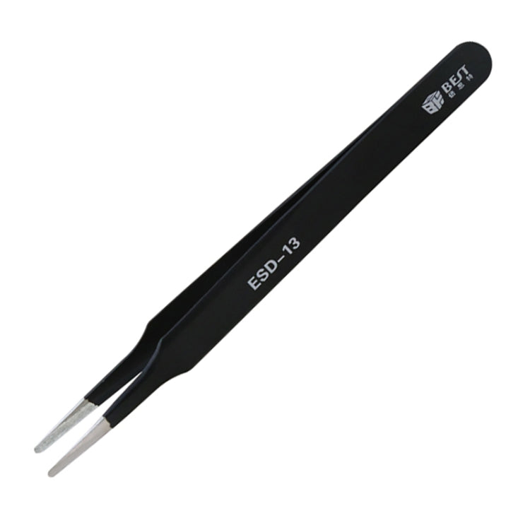 BEST ESD Stainless Steel Precision Anti-Static Tweezers BST-13, BST-13