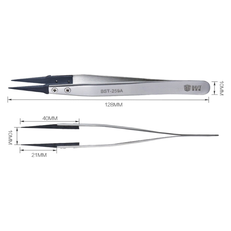 BEST Anti-static Stainless Steel Tweezers BST-259A, BST-259A