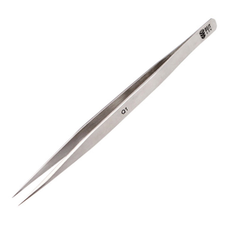 BEST BST-Q1 Brushed Stainless Steel Tweezers, BST-Q1