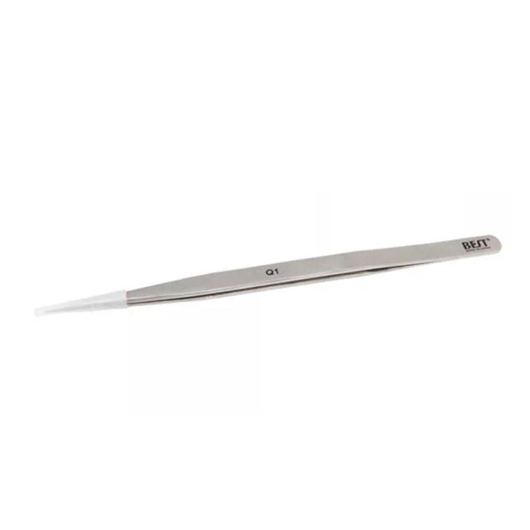 BEST BST-Q1 Brushed Stainless Steel Tweezers, BST-Q1