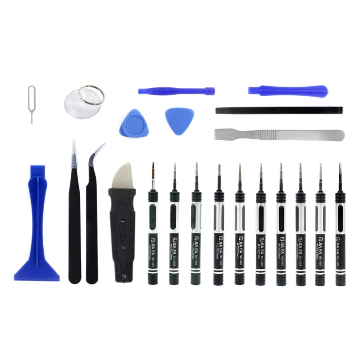 JF-8137 Kit di strumenti di riparazione in metallo + plastica multimodello 22 in 1 disponibile, JF-8137