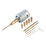 WLXY WL-DIY001 Mini mandrini elettrici in ottone fai da te Set di punte da trapano Motore DC-12V, WL-DIY001 13 Set