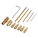 WLXY WL-DIY001 Set di punte da trapano mini mandrini elettrici in ottone fai-da-te, WL-DIY001 12 Set