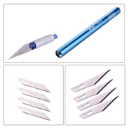 WLXY-9307B Coltello da intaglio in metallo Strumento professionale per la riparazione di telefoni cellulari con 8 lame, WLXY-9307B