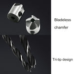 Set 4 punte trapano svasatore legno 3-6 mm acciaio