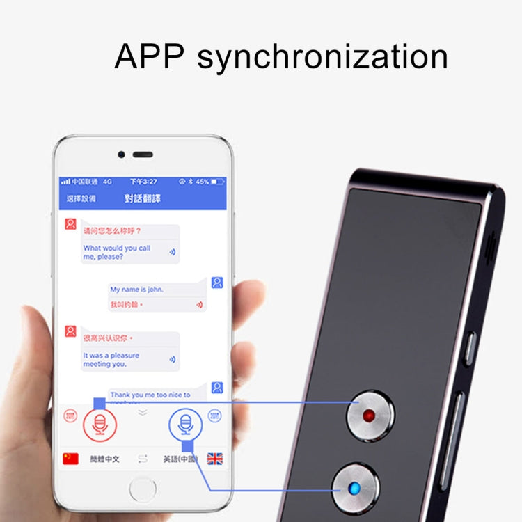 Traduttore vocale intelligente tascabile portatile T8 Traduttore di traduzione vocale in tempo reale con doppio microfono, supporta 33 lingue