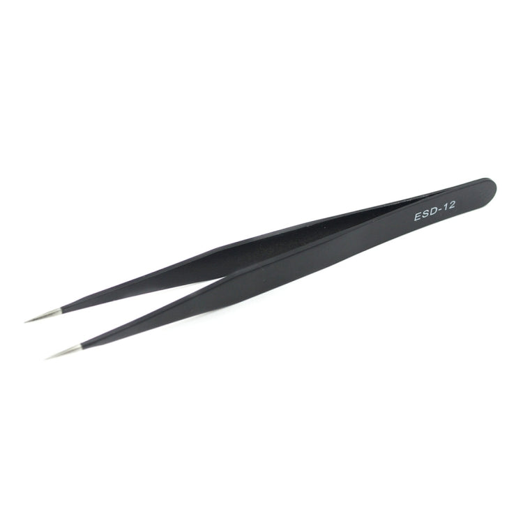 JIAFA JF-603 Straight Tip Tweezers, JF-603 Black