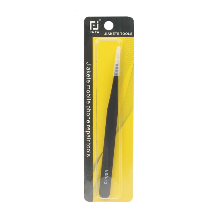 JIAFA JF-603 Straight Tip Tweezers, JF-603 Black