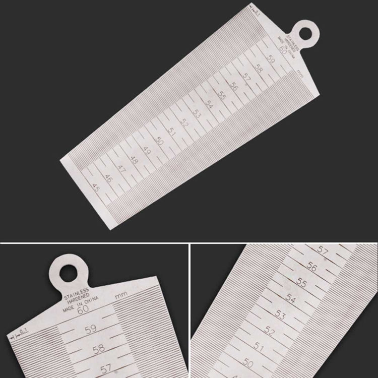 Wedge Feeler Gap 45-60mm Righello in acciaio inossidabile Ispezione Calibro conico Strumento di misura metrico imperiale, 45-60mm Metric Imperial