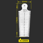 Wedge Feeler Gap 45-60mm Righello in acciaio inossidabile Ispezione Calibro conico Strumento di misura metrico imperiale, 45-60mm Metric Imperial