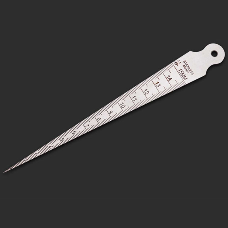 Wedge Feeler Gap 1-15mm Spessore Righello In Acciaio Inossidabile Ispezione Conico Calibro Strumento Di Misura Imperiale Metrico, 1-15mm Thick Metric Imperial