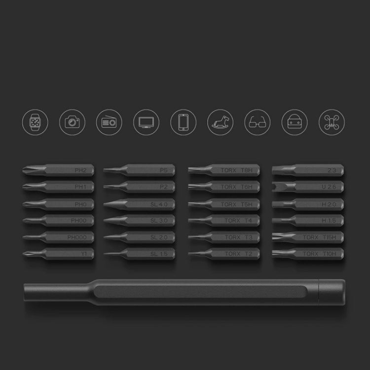 Kit di cacciaviti per uso quotidiano originale Xiaomi Mijia Wiha 24 in 1 Punte magnetiche di precisione Scatola in alluminio Set di cacciaviti Mijia Wiha, Mijia 24 in 1