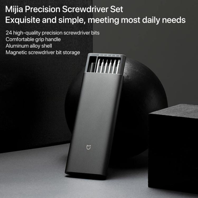Kit di cacciaviti per uso quotidiano originale Xiaomi Mijia Wiha 24 in 1 Punte magnetiche di precisione Scatola in alluminio Set di cacciaviti Mijia Wiha, Mijia 24 in 1