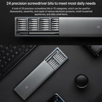 Original Xiaomi Mijia Wiha 24 in 1 Daily Use Screwdriver Kit Precision Magnetic Bits Aluminum Box Mijia Wiha Screwdriver Set, Mijia 24 in 1