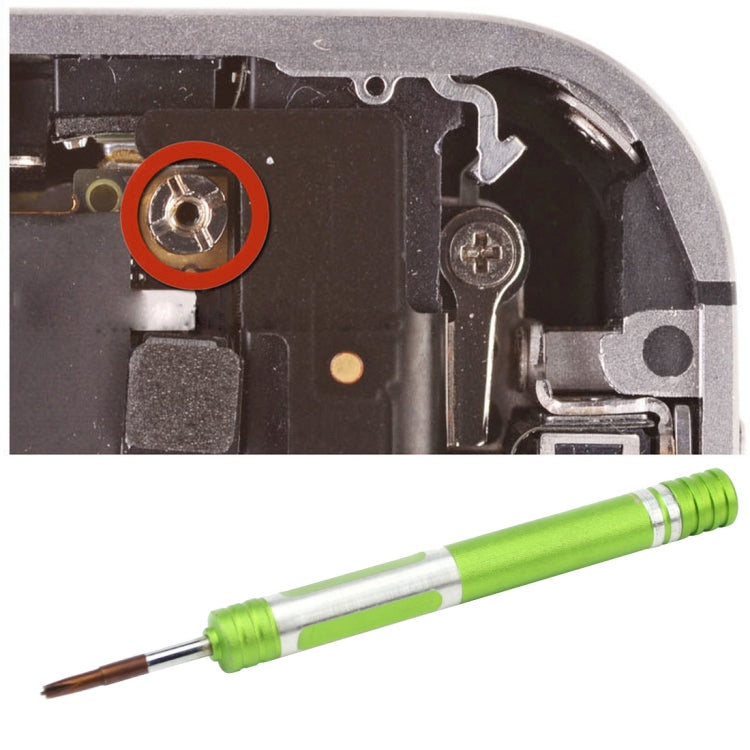 608-2.5 Center Frame Repair Screwdriver with 2.5 Hollow Cross Tip, 2.5 Hollow Cross (Green)