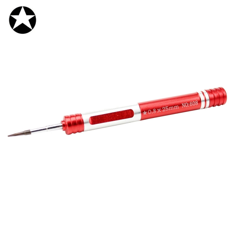 Pentalobe Screwdriver 0.8 608-0.8 for iPhone Charging Port Screws, 0.8 Pentalobe (Red)