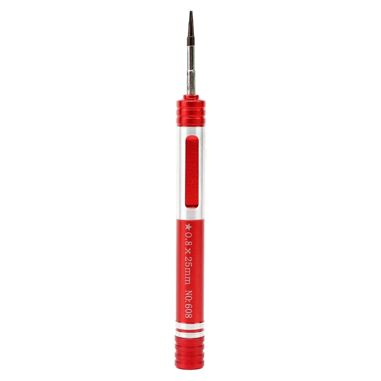 Pentalobe Screwdriver 0.8 608-0.8 for iPhone Charging Port Screws, 0.8 Pentalobe (Red)