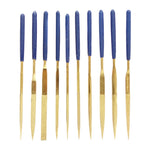 JF-170407 Set di strumenti per gruppi di lime per placcatura in oro 10 in 1 3x140 mm, JF-170407