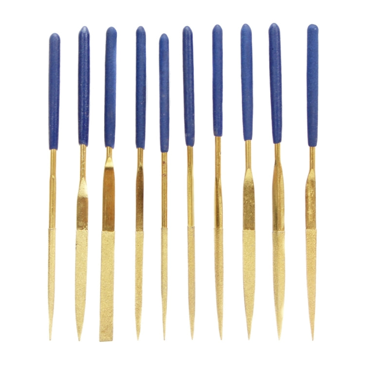 JF-170407 Set di strumenti per gruppi di lime per placcatura in oro 10 in 1 3x140 mm, JF-170407