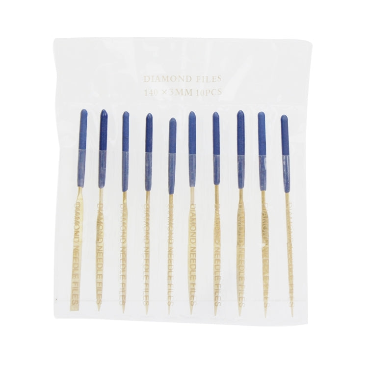 JF-170407 Set di strumenti per gruppi di lime per placcatura in oro 10 in 1 3x140 mm, JF-170407
