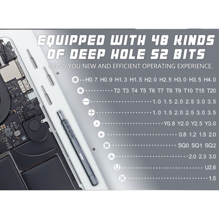 JAKEMY JM-8175 50 in 1 Double-Sided Outer Box Multifunctional Precision Screwdriver Set, JM-8175 50 in 1