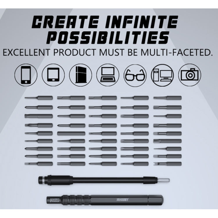 JAKEMY JM-8175 50 in 1 Double-Sided Outer Box Multifunctional Precision Screwdriver Set, JM-8175 50 in 1