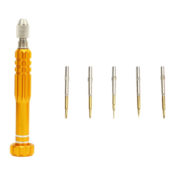 JF-6688 Set di cacciaviti stile penna multiuso in metallo 5 in 1 per la riparazione del telefono, 5 in 1 (Red), 5 in 1 (Purple), 5 in 1 (Blue), 5 in 1 (Gold), 5 in 1 (Green)