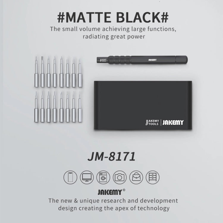 JAKEMY JM-8171 Set di cacciaviti multifunzionali professionali utensili manuali di precisione, JM-8171