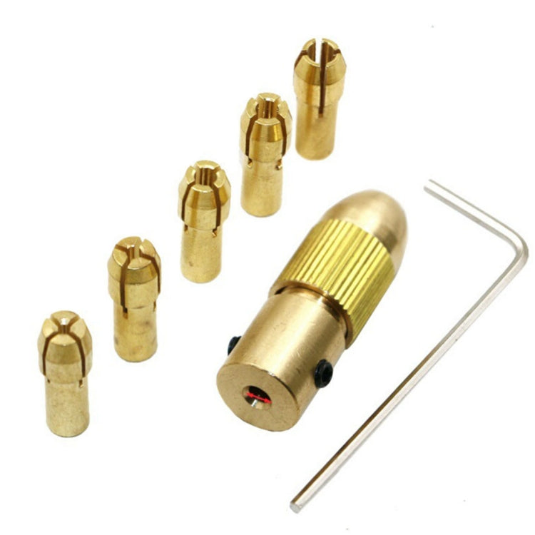 7 pezzi/set ottone 0,5-3 mm piccola punta da trapano elettrico pinza micro twist 3,17 mm set di mandrini con chiave, 3.17mm
