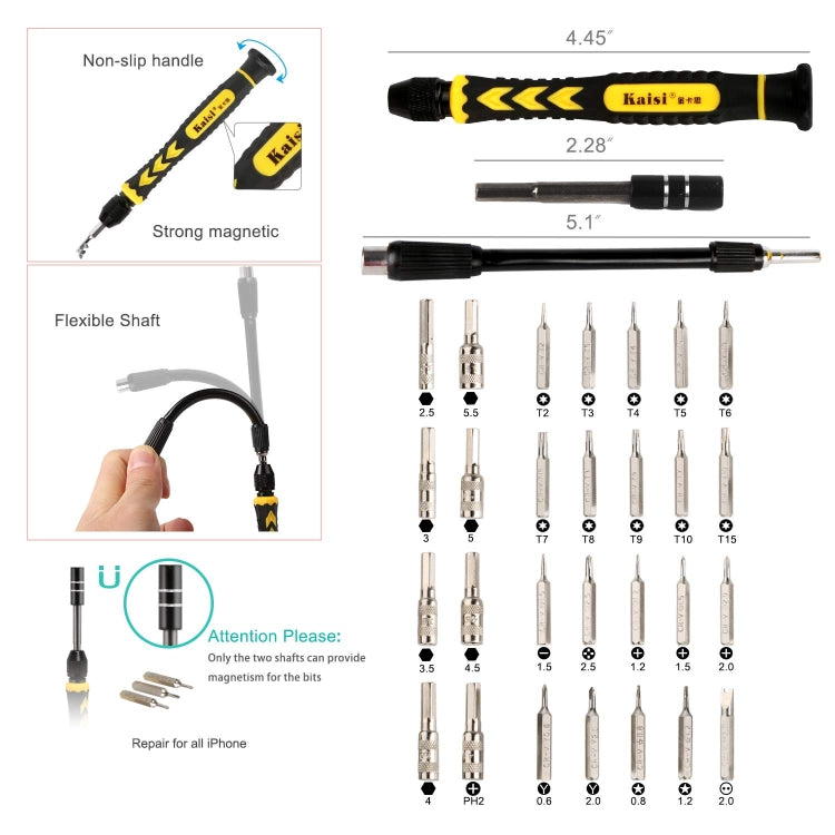 Kaisi 3801 38 in 1 Multifunctional Computer Phone Repair Tool Set