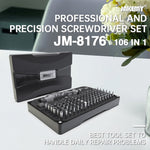 JAKEMY JM-8176 Kit di strumenti di smontaggio e riparazione per orologio 106 in 1 per telefono cellulare, JM-8176