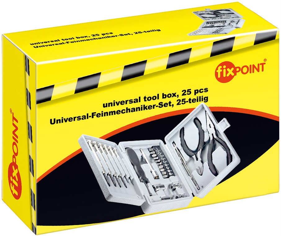 Kit universale utensili di precisione cacciaviti e pinze 25 pezzi 4040849770937 77093 F1360