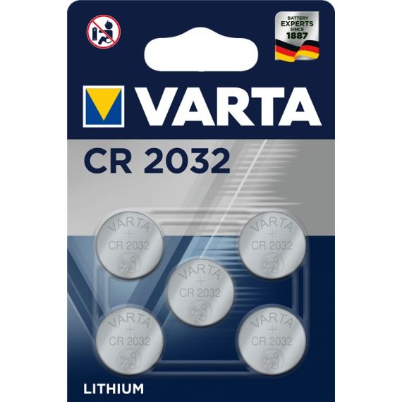 Batteria a bottone al litio 3 V CR2032 blister da 5