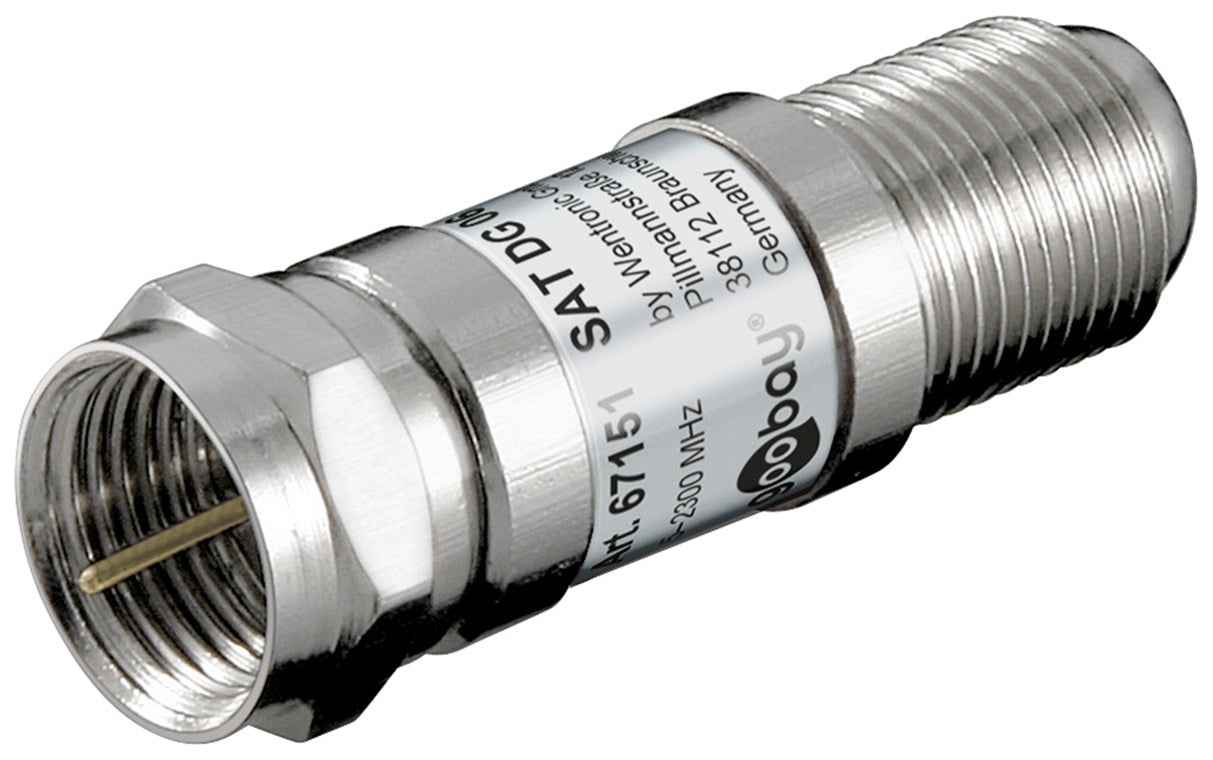 Attenuatore SAT 6 dB spina F presa F 75 Ohm 67151 4040849671517 F1442