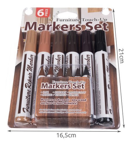 Kit 6 pennarelli e pastelli a cera per riparazione mobili  5902802919717 00012548 F1455