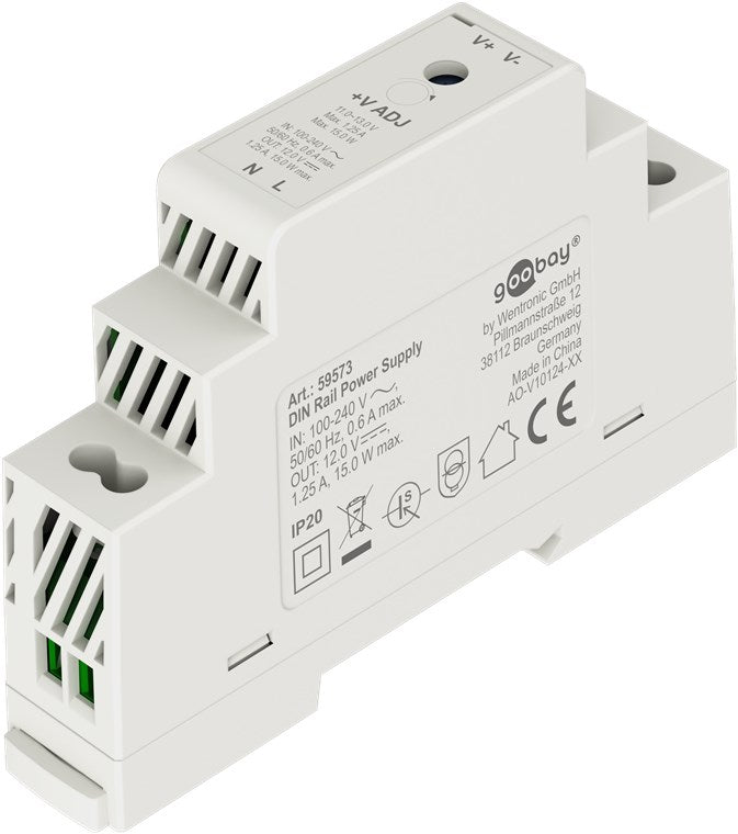 Alimentatore per guida DIN 12V 1,25A 15W 4040849595738 59573 F1465