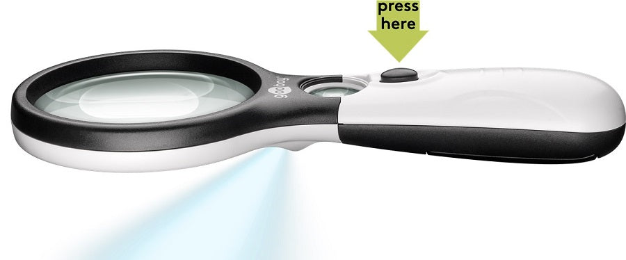 Lente di ingrandimento con LED 2x-12x 4040849412554 41255 F1474Lente di ingrandimento con LED 2x-12x 4040849412554 41255 F1474