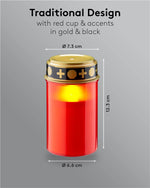 Lumino rosso a LED bianco caldo 2xAA IP44 4040849603358 60335 F1477