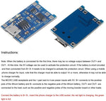 Modulo di carica per batterie al Litio 1A con protezione batteria 18650 e modulo di scarico 2A 5V 10 pezzi F1510