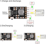 Modulo di carica per batterie al Litio 1A con protezione batteria 18650 e modulo di scarico 2A 5V 10 pezzi F1510
