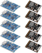Modulo di carica per batterie al Litio 1A con protezione batteria 18650 e modulo di scarico 2A 5V 10 pezzi