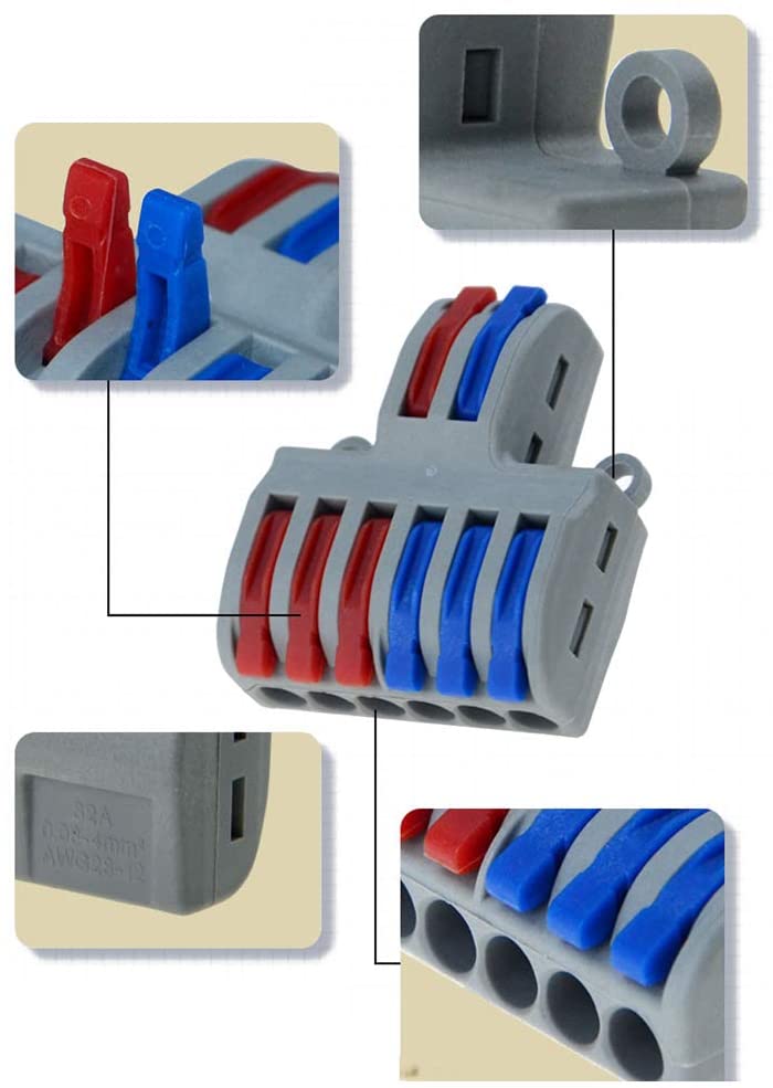 Morsettiera 2 INPUT / 6 OUTPUT  0.08-4.0mm² F1512