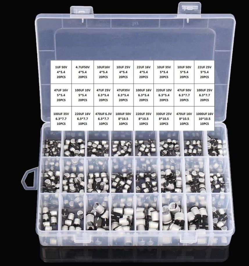 Condensatore elettrolitico in alluminio 1UF ~ 1000UF 6.3V-50V confezione da 400 F1520